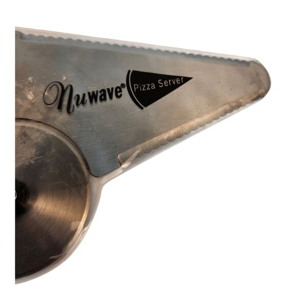 NuWave Pizza Server & Cutter Combo Durable Stainless Steel Blade Black Handle - Picture 2 of 8